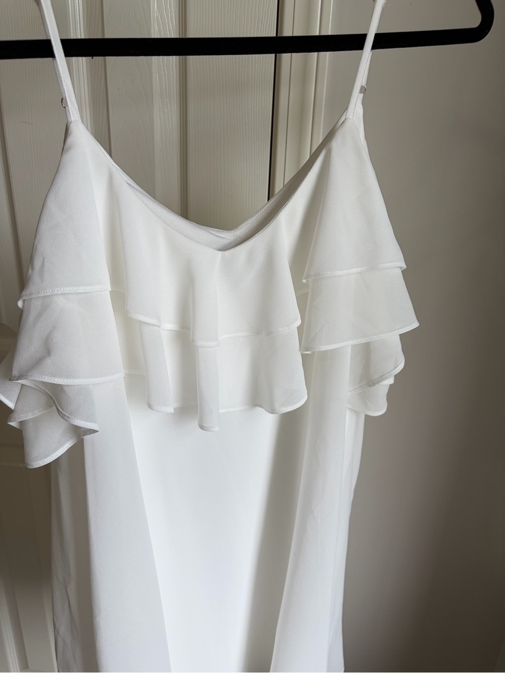 Lulu's White Ruffled Mini Dress